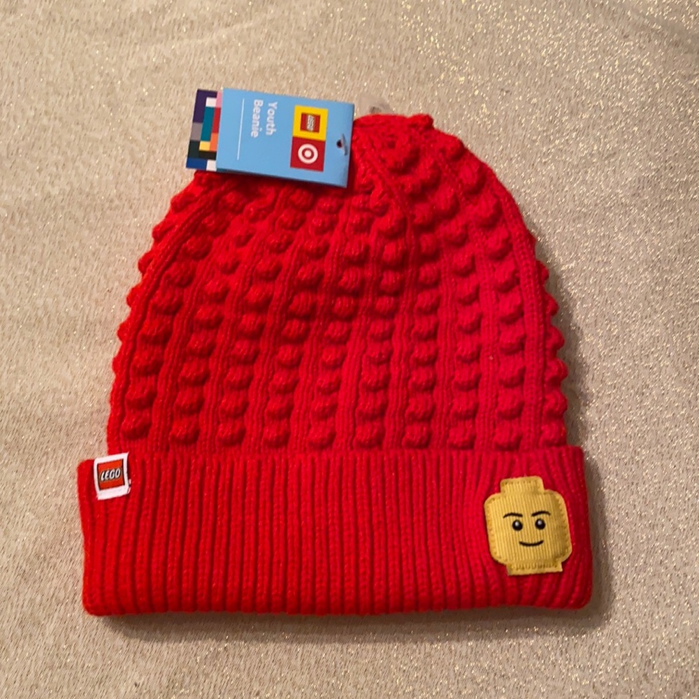 Red, youth, LEGO beanie
